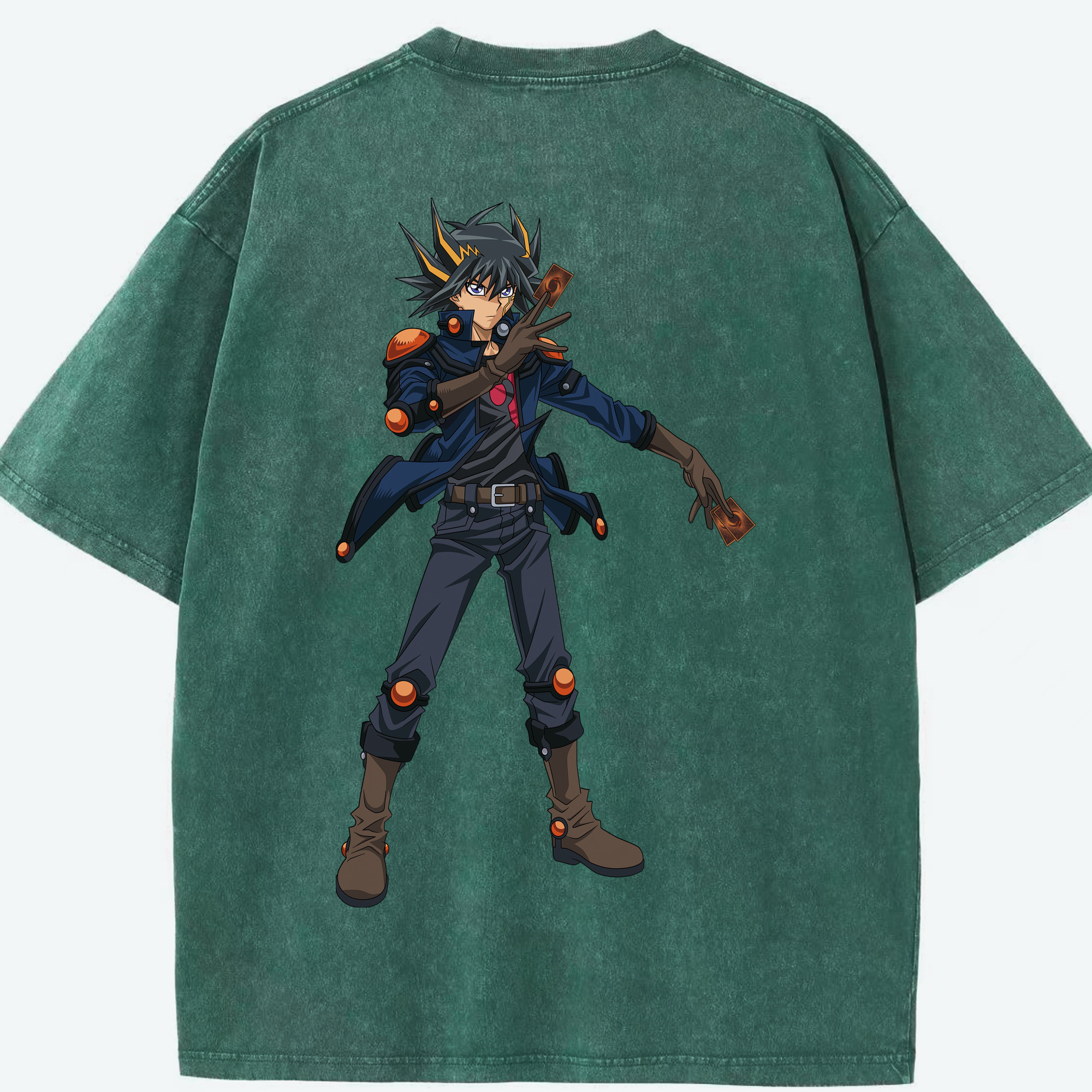 （画像用） 遊☆戯☆王 Yu-Gi-Oh! 綿100% ヴィンテージ風 半袖Tシャツ（背面プリント）